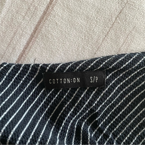 Cotton On Stripe Sleeveless Jumpsuit Womens S Navy White Lightweight Boho Casual - Picture 9 of 14